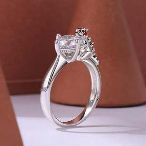 แหวนไดโนเสาร์แองคิโลซอรัส Jeulia Hug Me Cute รูปทรงกลม แหวนเงินแท้แฟชั่น - Product Image 5