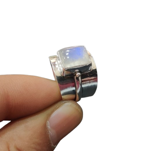 Handmade Classical Ring 925 Solid <b>Silver</b> Jewelry For Women 925 Sterling <b>Silver</b> Moonstone Gemstone Boho Style Ring Gift For - Product Image 1