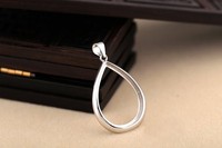 Massives 925er Sterlingsilber 12x10mm Bezel Blank Pear Cup Fassung Umweltfreundlich 18K Vergoldet Hochwertige Blei- und Nickelfreie Komponente