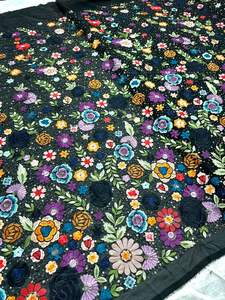 Bordado de alta calidad nueve agujas ropa de trabajo boda ocasión especial Georgette tela - Product Image 3