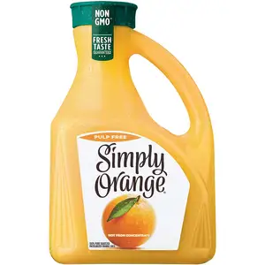Sadece turuncu yüksek hamuru portakal suyu