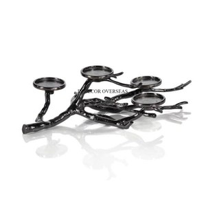 เชิงเทียนโลหะสีขาวสองชั้นเคลือบผงและทองแดงแบบโบราณ - Product Image 4