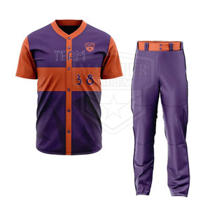 Conjuntos de ropa deportiva de uniforme de béisbol para hombre transpirable de talla grande: tamaños personalizables y de alta calidad - Product Image 1