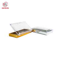 Boîte de rangement cosmétique rectangulaire légère en plastique GPPS de luxe OEM/ODM, multicolore, personnalisable, pour emballage de conservation