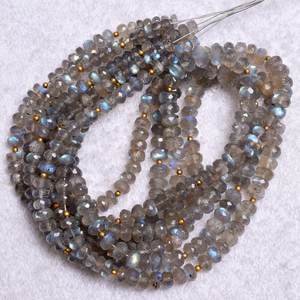 Haute qualité 5-8mm Labradorite facettes Rondelle pierre perles pierres précieuses fabrication de bijoux fournitures gros perles brins - Product Image 3
