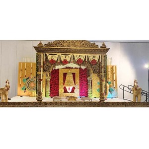 Diseño Personalizado para Bodas Tamilas, Mandap Tradicional de Lujo, Escenario Indio Personalizado, Instalación Ligera de Fibra de Vidrio, Profesional para Bodas - Product Image 1