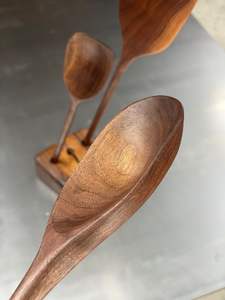 Premium Quality 3pcs Handmade Classic <b>Wooden</b> <b>Spoons</b> <b>Set</b> Lightweight Durable Long-Handled Spatula Utensils Kitchen Table Weddings - Product Image 5