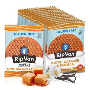 Rip <b>Van</b> Wafels Gluten-Free Stroopwafel - Dutch Caramel & Vanilla Stroopwafels 12 Count - Product Image 1