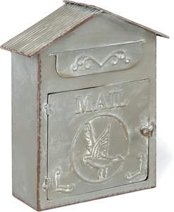 Boîte aux lettres en métal indien avec un design antirouille et durable pour l'entrée des lettres postales, montage mural extérieur, protection saisonnière - Product Image 1