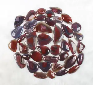 Piedra preciosa de ágata de Montana roja, venta al por mayor, cabujones de ágata de Montana roja para hacer joyas, piedra preciosa a granel, suministro de joyería de ágata de Montana - Product Image 1