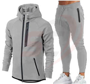 ชุดวอร์มสองชิ้นสำหรับผู้ชายชุดฝึกวิ่งจ๊อกกิ้งมีซิปสไตล์ใหม่ - Product Image 2