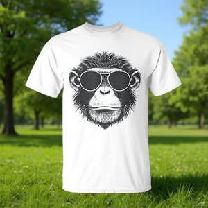 Cute Aviator <b>Monkey</b> Animal T-Shirt For Men Women Girls <b>Boys</b> - Product Image 3