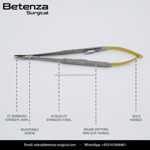 Portaagujas Castroviejo T/C de 7 pulgadas, recto, con bloqueo, de carburo de tungsteno, para cirugía dental, de primera calidad - Product Image 4