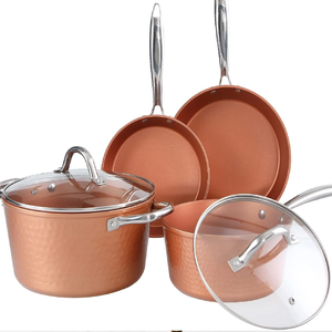 ชุดเครื่องครัวทองแดงและเสริฟเครื่องครัวสำหรับใช้ในบ้านชุดเครื่องครัวดัตช์สำหรับทอดซุปนมสเต็กหม้อทำอาหารกระทะทองแดง - Product Image 2