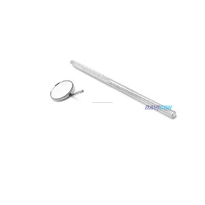 Miroir buccal dentaire de haute qualité en acier inoxydable avec manche rond simple |   Instrument chirurgical certifié CE - Product Image 6