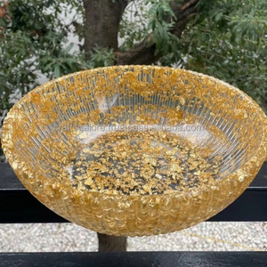 Bol à salade en résine, bol à nourriture, décoration d'intérieur, vaisselle, utilisation dans les hôtels, les restaurants, design moderne luxueux poli à la main, écologique - Product Image 1