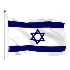 Embroidered Double Sided Long Lasting National Flag Polyester Durable Custom 3x5 Same Day Shipping Israel Flag