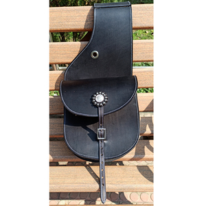 Bolsa deportiva de cuero genuino de alta resistencia para monturas de caballos y equipo Traditional Trail Ride Western Horse Saddle Bag - Product Image 1