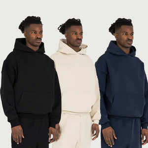 Wholesale Custom Puff Printing High Quality Luxury Eco-Friendly 100% Cotton Heavyweight <b>Drop</b> Shoulder Oversized Boxy Pullover - Product Image 1