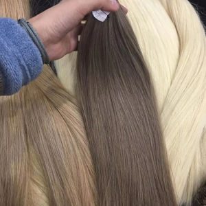 10 años de experiencia Extensiones Remy vietnamitas crudas Extensiones de tejido Color MÁS BARATO Precio completo Paquete de color recto de hueso - Product Image 1