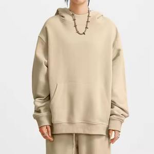 Custom Cotton High Quality Fleece Heavyweight Kanye West Streetwear Oversized Boxy Cropped Men Hoodies - Product Image 2