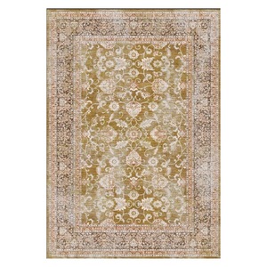 <b>RUGS</b> DEPOT LXDP-0157 Wholesale Beige Brown Traditional Medallion Digital Printed Machine Washable Chenille Area <b>Rug</b> <b>Non</b> <b>Slip</b> - Product Image 1