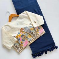 Vente chaude Belle Dressing Fancy Outfit Lourd Dernier Handloom Coton Avec Blouse De Travail Et Saree Fournisseur Et Exportateur Indien