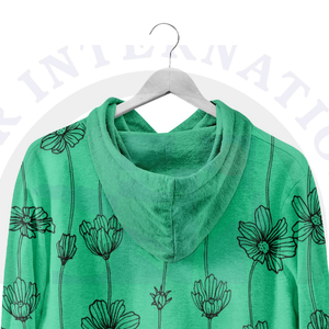 Men's High Quality Heavyweight 100% Cotton Hoodies Drop Shoulder Pullover Sweatshirts Street Wear Digital <b>Rhinestone</b> Design - Product Image 5