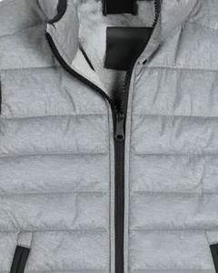 แจ็กเก็ตขนเป็ดไฮบริดสีเทาอ่อนสำหรับผู้ชายบุขนแกะนุ่มและปิดซิปเสื้อนอกฤดูหนาวให้ความอบอุ่นสำหรับชุดลำลองและสวมใส่กลางแจ้ง - Product Image 6