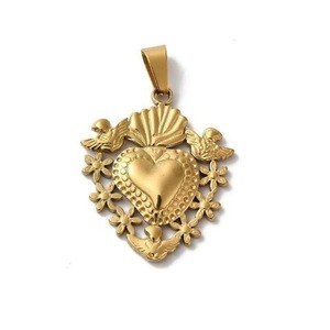 Colgante decorativo Corazón de metal Adornos de Navidad Árbol de vacaciones Accesorios colgantes Decoración festiva para el hogar Decoración de fiesta - Product Image 1