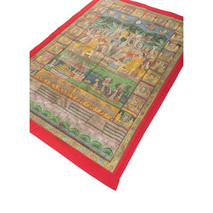 Pichwai Art Green Cotton Cloth <b>Wall</b> Art Tapestry Bohemian Christmas Style Scenic for Home Outdoor Nordic for <b>Wall</b> <b>Decor</b> Ramadan - Product Image 2