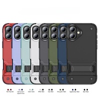 Funda Protectora Resistente para Teléfono con Soporte Invisible, TPU+PC, a Prueba de Golpes, para Modelos Oppo 16/15/14/13, Protección Contra Caídas, Venta al Por Mayor