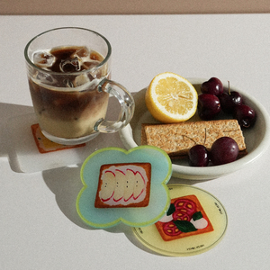 Sous-verre en acrylique personnalisé, translucide, transparent, logo personnalisé, sous-verre pour boissons, décoration de table en plastique durable - Product Image 1