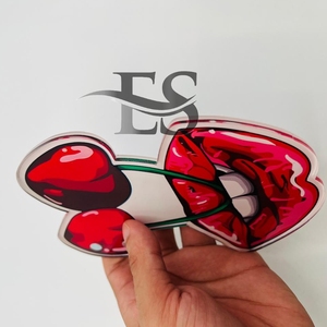 Haute Qualité Cerise Lèvres Acrylique Cils Carreaux Top Vente Papillon Pincettes Aimants Logo Personnalisé Durable Lash Carreaux Prix - Product Image 6