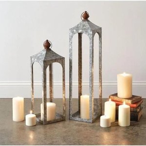 Lanternes galvanisées élégantes pour la décoration écologique de l'éclairage de table de Noël de Pâques de mariage à la maison - Product Image 2