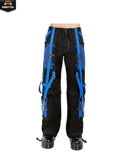 ONSTYLE SPORTS-Joggers informales vintage de cintura alta con detalles de cremallera y detalles de cadena, 100% algodón para hombres, moda de Festival - Product Image 4