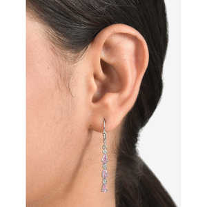 Pendientes de moda lineal rosa para mujer - Product Image 3