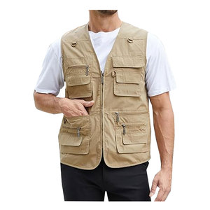 Servicio de utilidad personalizado Chaqueta de exterior con forro acolchado para hombres de servicio pesado Chaleco informal con múltiples bolsillos Ropa DE TRABAJO Chaleco con bolsillos - Product Image 4