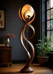 Lámpara de Mesa Decorativa con Forma de Cuerno de Animal, Hecha a Mano, Estilo Rústico Navideño, Diseño Moderno, Tacto Real, HF Industries, para Cualquier Habitación - Product Image 4