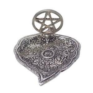 Soporte de incienso de hoja de Venta caliente tradicional con Pentáculo de pie en la placa para palo de incienso y soporte de cono al mejor precio - Product Image 1