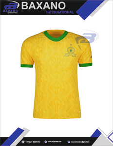 มาเมโลดี ซันดาวน์สเสื้อฟุตบอลพิมพ์ลายสีเหลืองเสื้อแข่งทีมเหย้าแบบยูนิเซ็กซ์แขนยาวระบายอากาศได้ดีเสื้อยืดกีฬาน้ำหนักเบา - Product Image 4