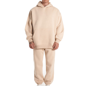 Survêtements personnalisés poids lourd 600 GSM pour hommes 100% coton polaire Baggy Hoodie & Sweatpants Survêtement pour hommes survêtements à épaules tombantes - Product Image 6
