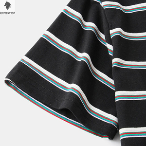 Vente en gros 100% coton T-Shirt pour homme respirant col rond style Hip Hop haute qualité teint en couleur unie 200 grammes Service OEM personnalisable - Product Image 6