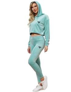 Vêtements tenues d'hiver hauts sweats à capuche haut capuche survêtements deux pièces ensembles femmes velours survêtements velours Jogging costumes femmes - Product Image 6