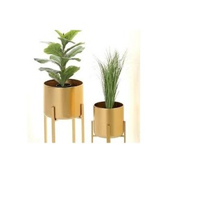 Pot de fleurs durable au design exclusif, décoration intérieure, pots de fleurs en métal, finition antique - Product Image 2