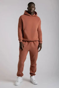 ชุดเซ็ตเสื้อฮู้ดดี้และกางเกงวอร์มสตรีทแวร์ผู้ชาย ทรงปกติ ผ้าคอตตอน 100% หนานุ่ม รับสั่งทำได้ - Product Image 3