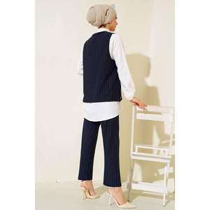 ชุด2ชิ้นลายทาง3ชิ้นสีน้ำเงินเข้ม - Product Image 3