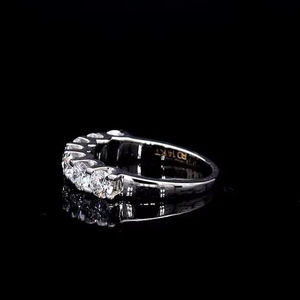 Aniva Jewels, anillo de banda de diamante de Color plateado, anillo de boda clásico, joyería pavimentada, anillos de compromiso de circonita cúbica para mujer - Product Image 3