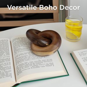 ไม้โบฮีเมียนแบบโบฮีเมียนโต๊ะกาแฟแกะสลักด้วยมือของตกแต่งโซ่แบบฟิวชั่นนอตแบบใหม่สำหรับตกแต่งบ้านไร่ - Product Image 6