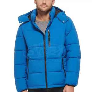 Chaqueta de invierno de burbujas de poliéster mate con logotipo personalizado para hombre Chaqueta de invierno de burbujas personalizada con diseño de servicio OEM - Product Image 1